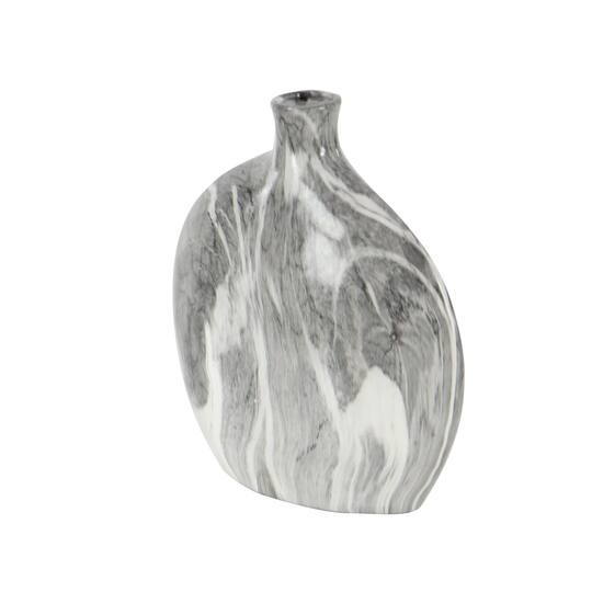 13" Marble Stoneware Contemporary Vase Set
